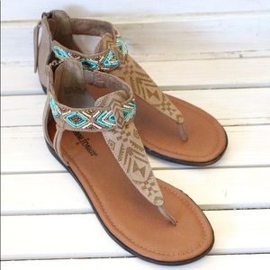 Minnetonka beaded sandals